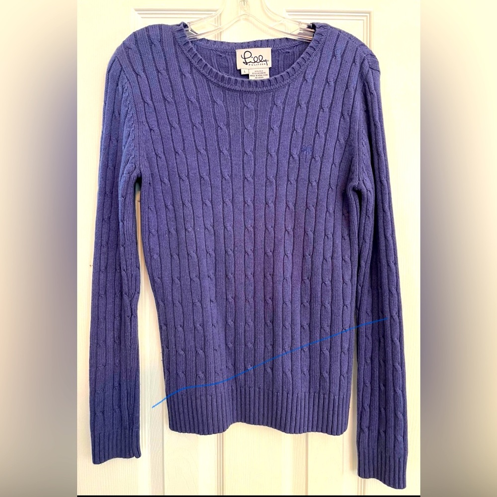 SOLD. GUC Lilly Pulitzer silk and Cashmere Sweater. Size Large